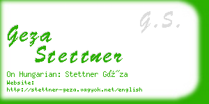 geza stettner business card